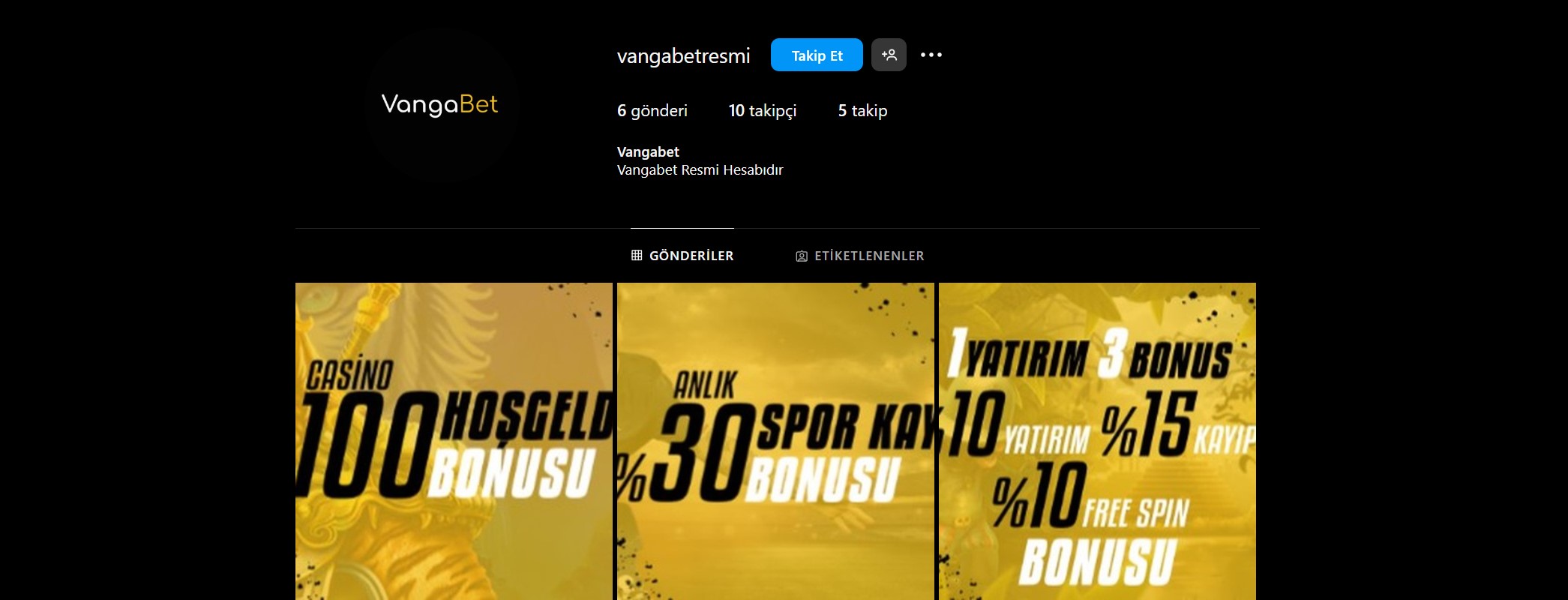 Vangabet İnstagram